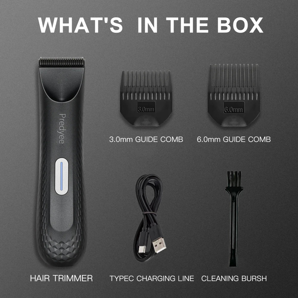 Waterproof Men Body Hair Trimmer