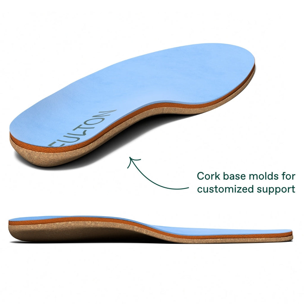 Athletic Performance Insole – Cork, Arch Support, Men's & Women's Sizes 5–14