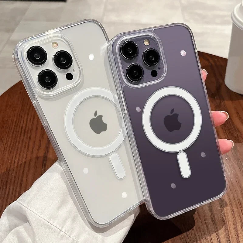 Magnetic Transparent Wireless Charge Phone Case