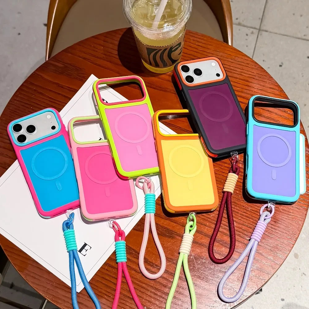 Magnetic Wrist Strap Phone Case