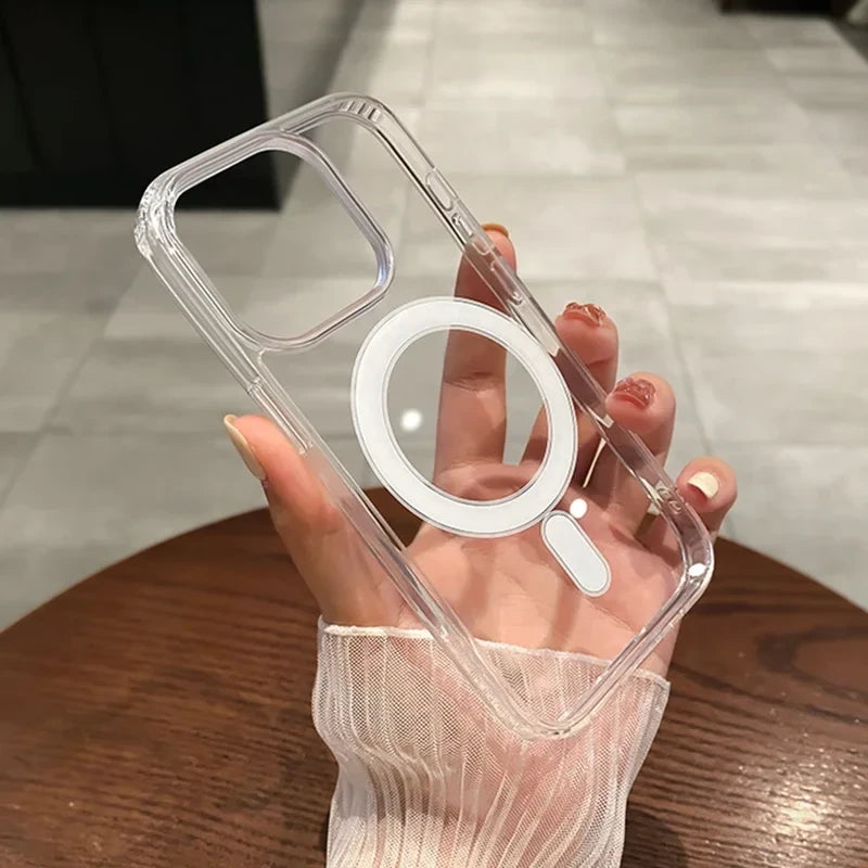 Magnetic Transparent Wireless Charge Phone Case