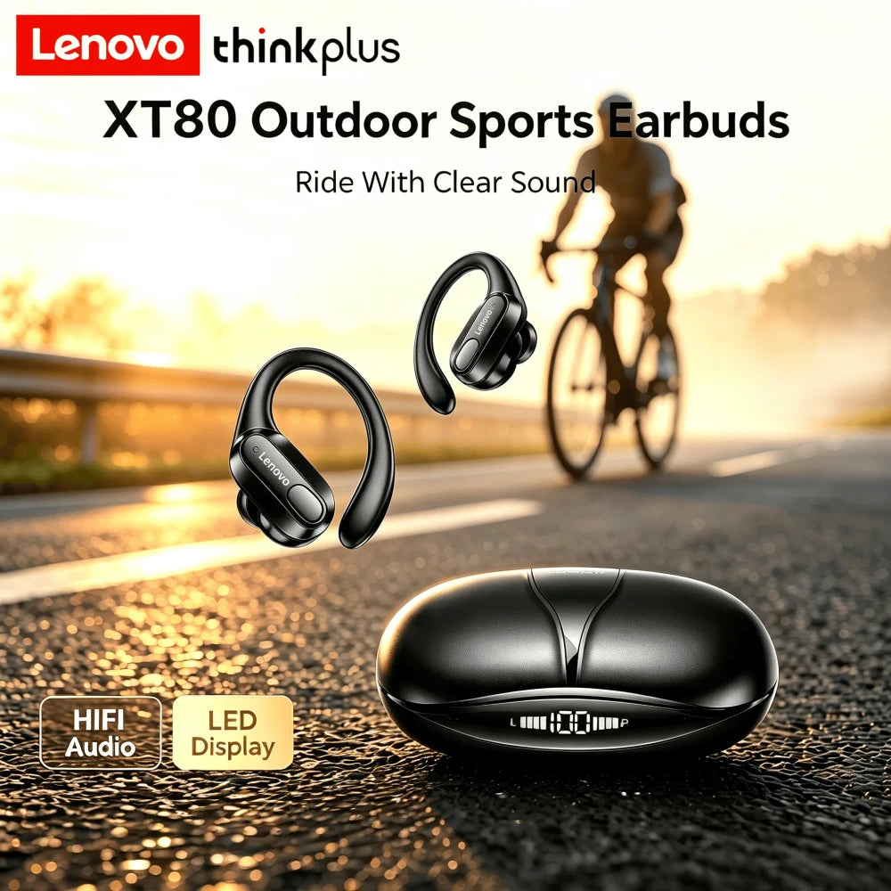Wireless Sports Earphones – Secure Fit, Stereo Sound, Black