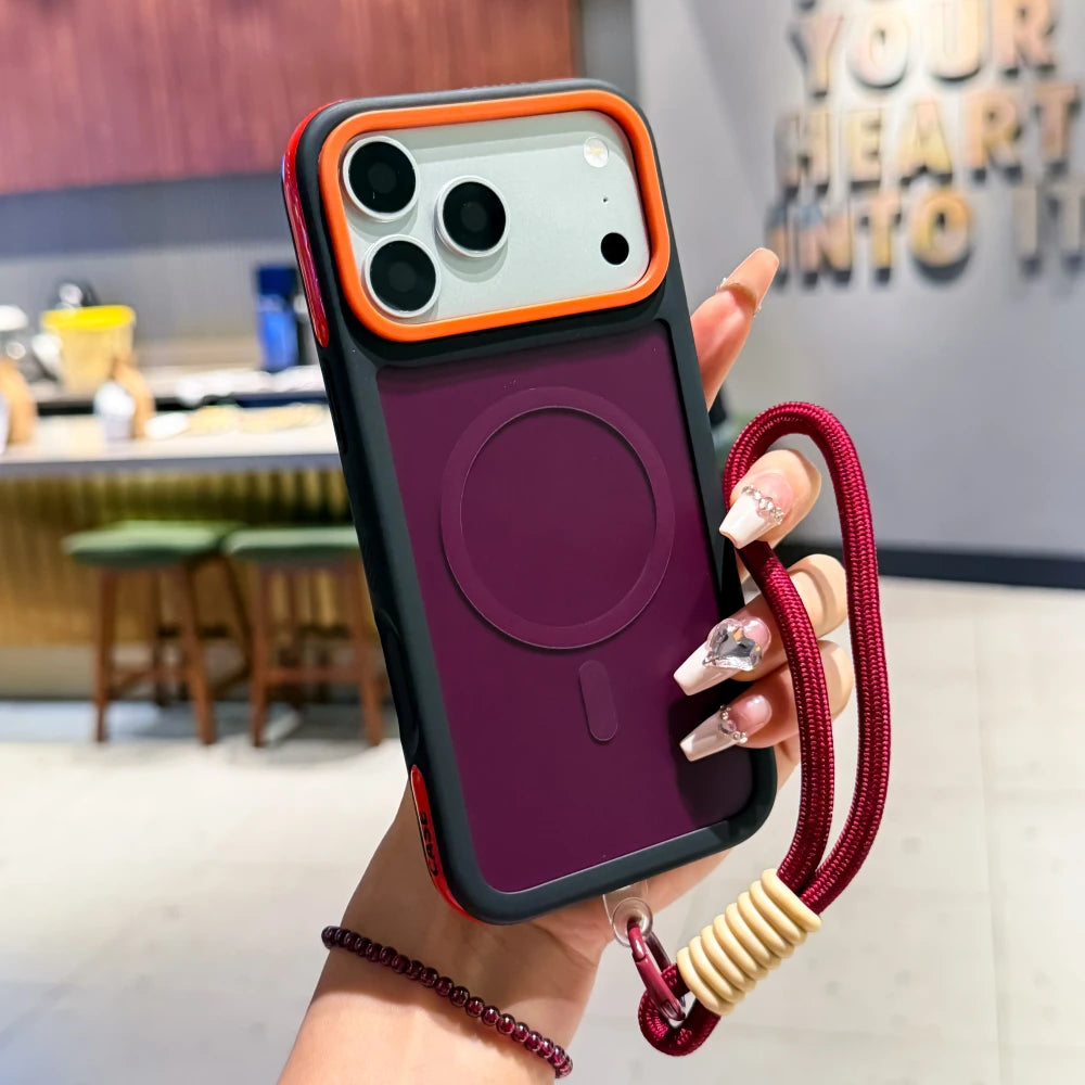 Magnetic Wrist Strap Phone Case