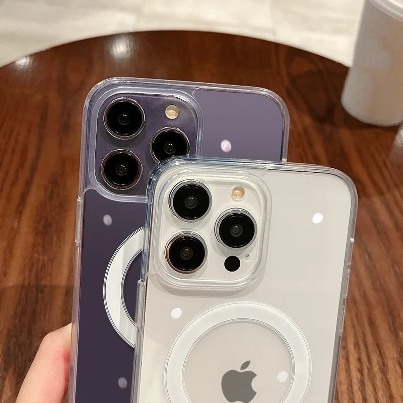 Magnetic Transparent Wireless Charge Phone Case
