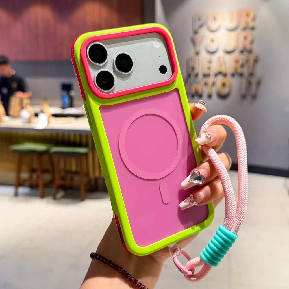 Magnetic Wrist Strap Phone Case