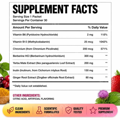 Berberine & Yerba Mate Drink Mix – Daily Weight Management Supplement