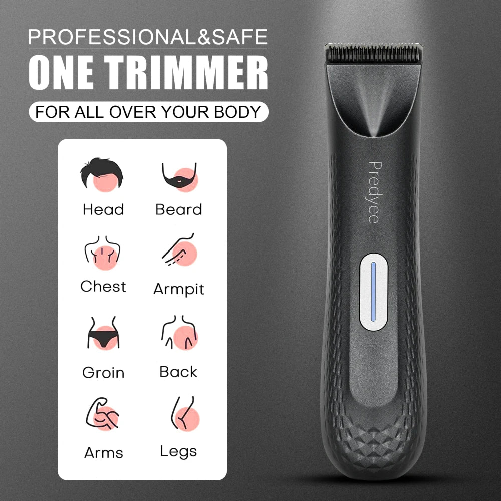 Waterproof Men Body Hair Trimmer
