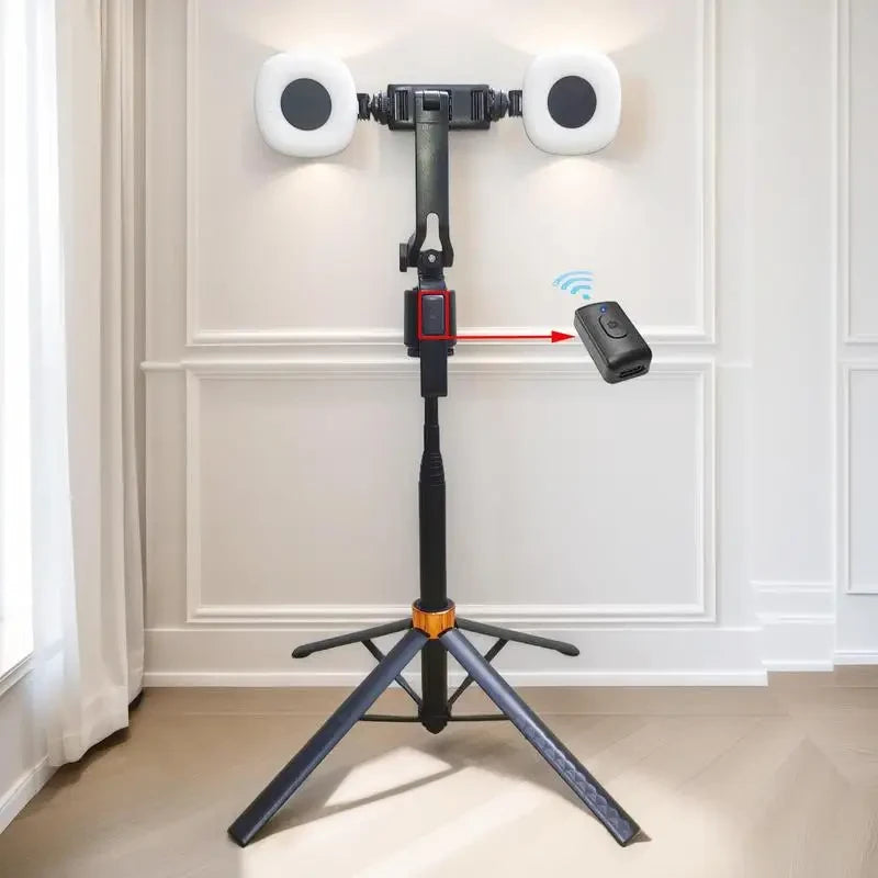 Smart Selfie Stick Tripod – Face Tracking, Dual Fill Lights, Video Creator