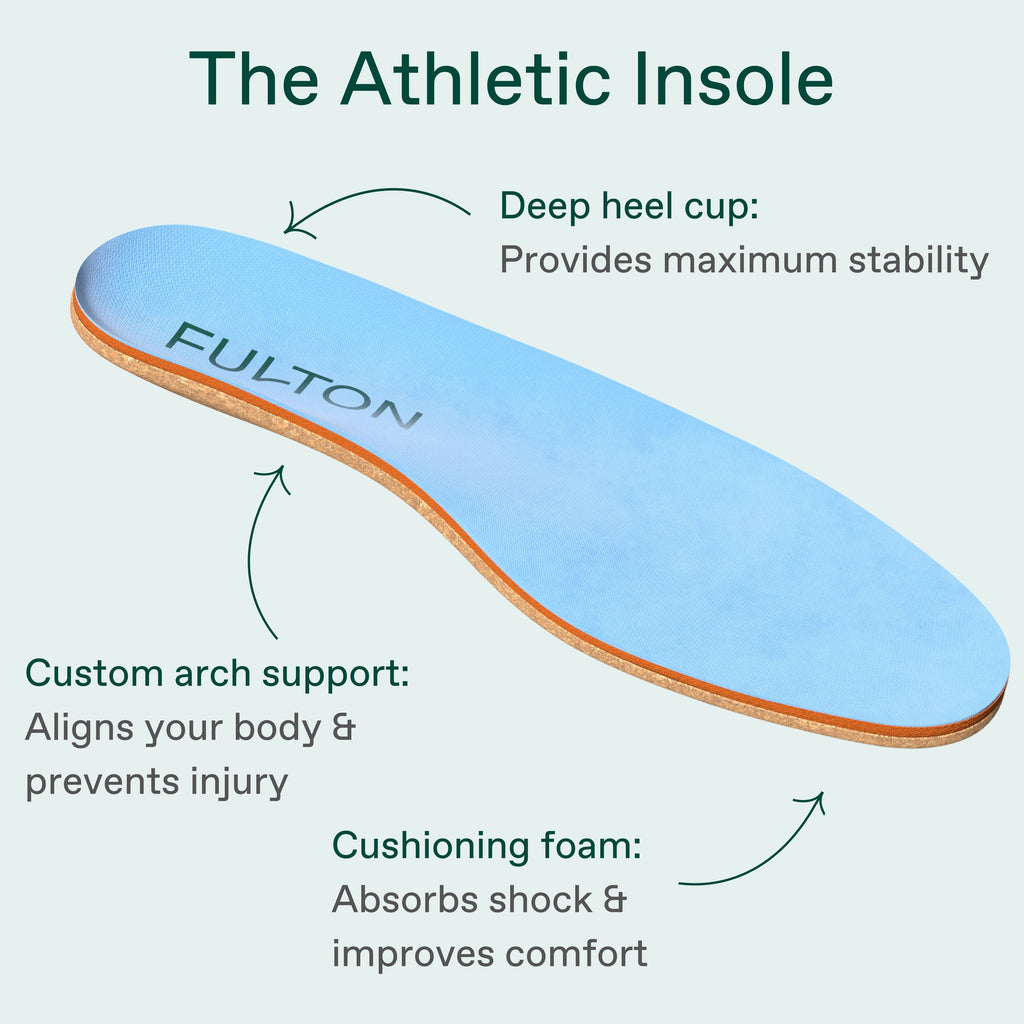 Athletic Performance Insole – Cork, Arch Support, Men's & Women's Sizes 5–14