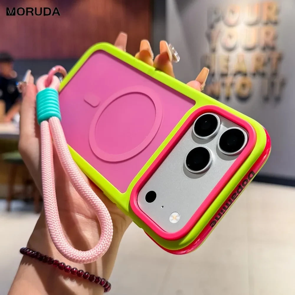 Magnetic Wrist Strap Phone Case